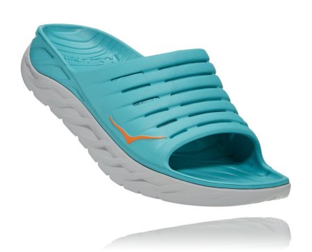 Hoka One One Ora Recovery Slide 2 Moški Sandali Svetlo Turkizna / Oranžna SI-563098S